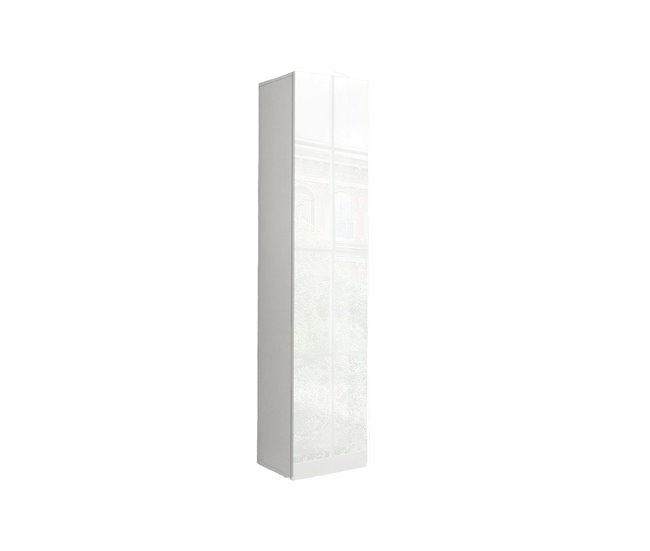 Conforama Armario multiusos Dgrassi Zapatero con 1 puerta y 4 estantes Armario multifuncional 100% Made in Italy 40x30h180 cm Blanco brillo