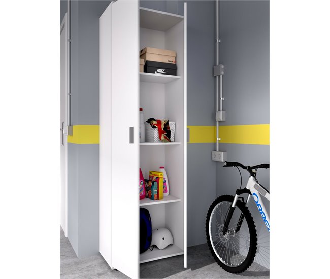 Conforama Armario Multiusos Dmeg Mueble Zapatero Multifuncional Armario De 2 Puertas 61x35h190 Cm Blanco