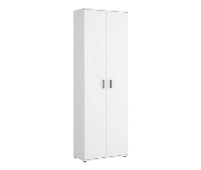 Conforama Armario multiusos Dmeg Mueble zapatero multifuncional Armario de 2 puertas 61x35h190 cm Blanco