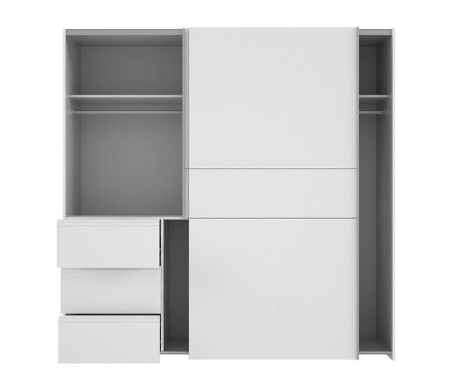 Conforama Armario NEVADA PLUS Puertas Correderas Y 3 Cajones 200x200cm