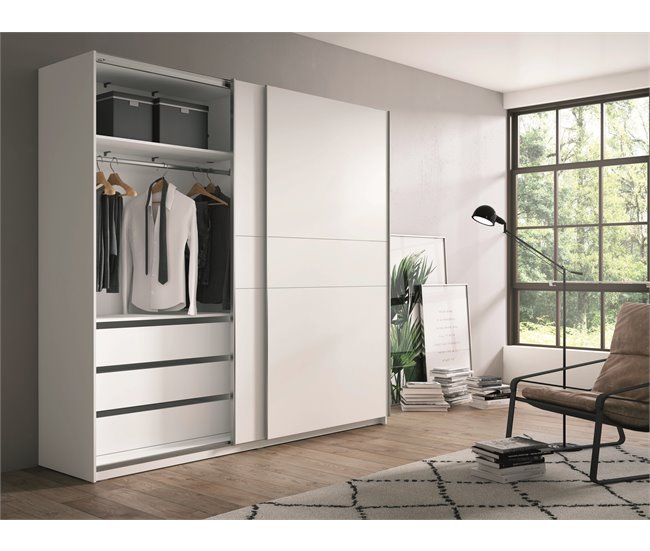 Conforama Armario NEVADA Puertas Correderas 200x209cm Blanco