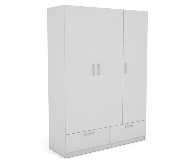 Conforama Armario OSLO Puertas Batientes Y 2 Cajones144x200cm Blanco