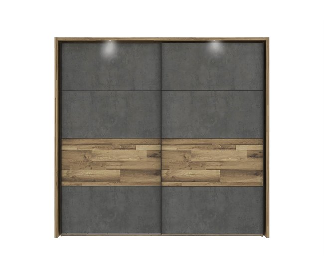 Conforama Armario RICCIANO puertas correderas 230x215cm roble