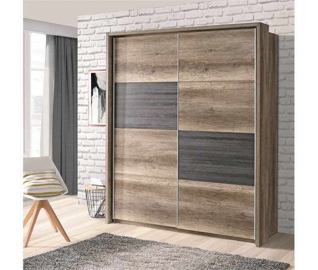 Conforama Armario SKIVE Puertas Correderas 170x209cm Negro