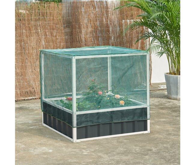 Conforama Arriate De Altura Alblasserdam Con Malla Acero 90x90x88cm - Antracita [en.casa]