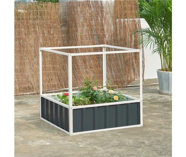 Conforama Arriate De Altura Alblasserdam Con Malla Acero 90x90x88cm - Antracita [en.casa]