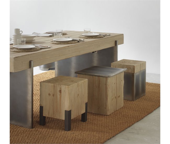 Conforama Asiento Lacado Color Metálico Con Base De Muelle