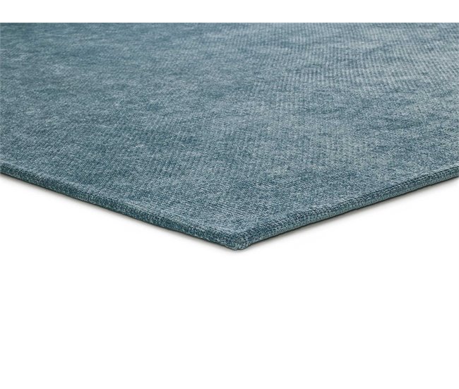 Conforama ATTICGO Alfombra Lisa Antideslizante Lavable HARRIS En Color Azul 120 X 170 Cm