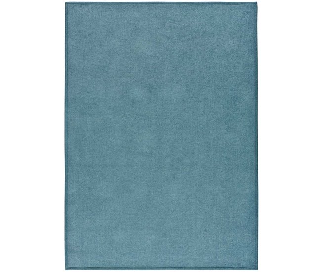 Conforama ATTICGO Alfombra lisa antideslizante lavable HARRIS en color azul 160 x 230 cm