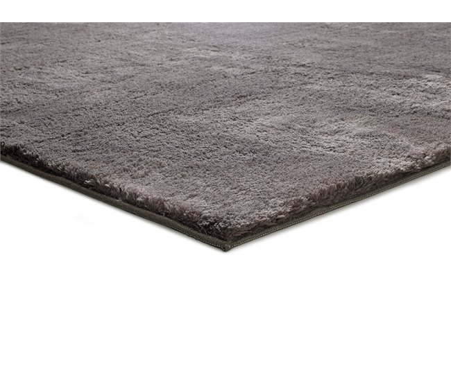 Conforama ATTICGO Alfombra Lisa Lavable LOFT En Color Antracita 140 X 200 Cm