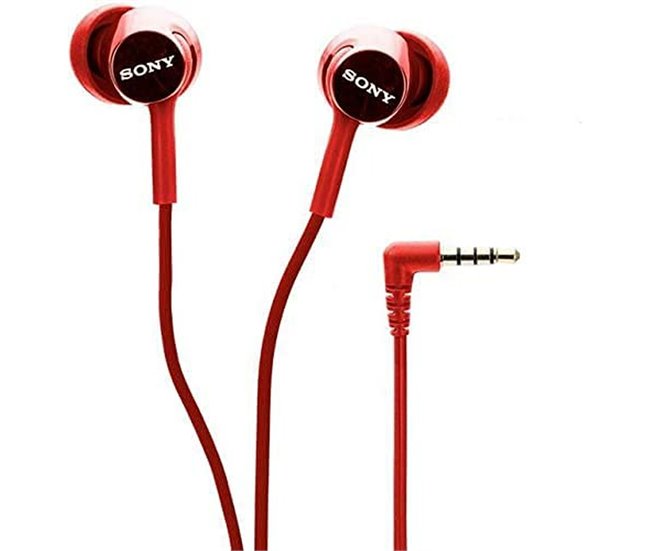 Conforama Auriculares Con Micrófono Sony MDR-EX155AP Rojo