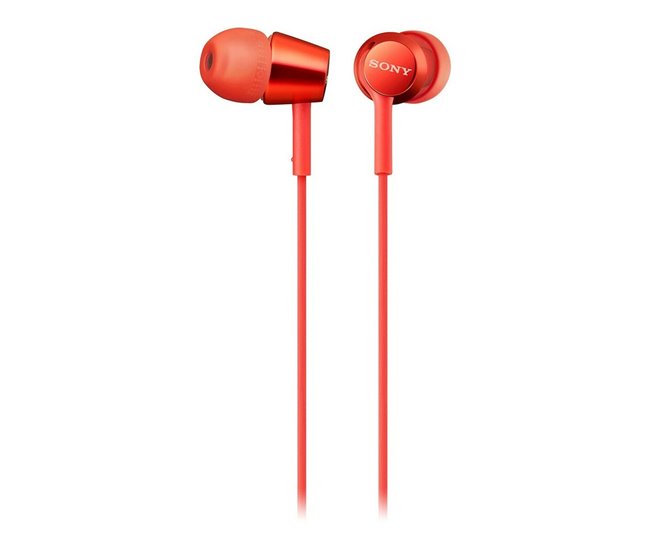 Conforama Auriculares Con Micrófono Sony MDR-EX155AP Rojo