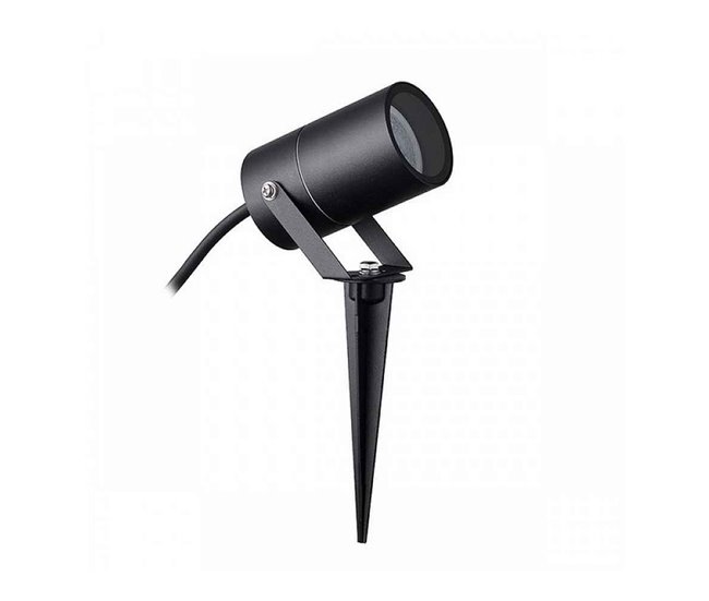 Conforama Baliza Para Exterior Metal Color Negro Serie Quebec 10cm