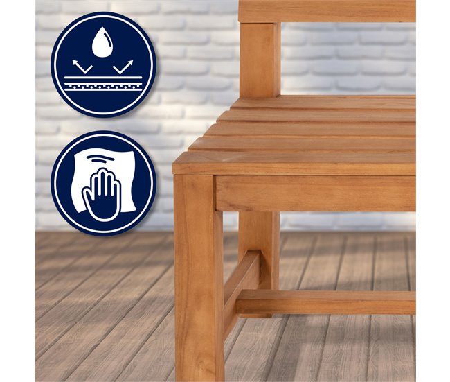 Conforama Banco De Teca Augusta Madera Teca 50X120X85 Cm