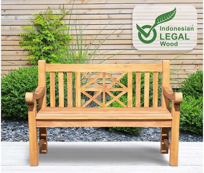 Conforama Banco De Teca Florida Madera Teca 72X120X92 Cm