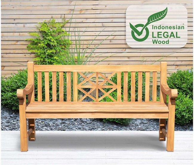 Conforama Banco De Teca Florida Madera Teca 72X150X92 Cm