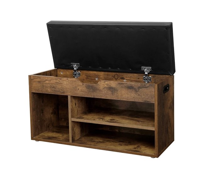 Conforama Banco Para Zapatos 3 Compartimentos Y 1 Contenador - L80 Cm