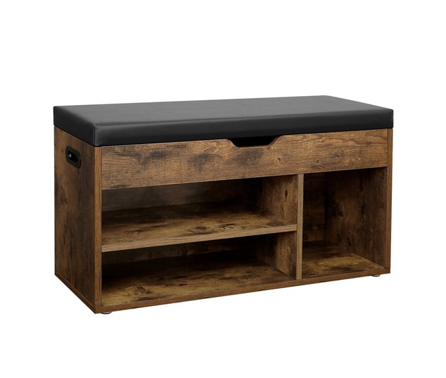 Conforama Banco para zapatos 3 compartimentos y 1 contenador - L80 cm