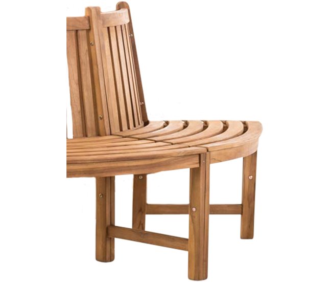 Conforama Banco Semicircular Leming Madera Teca 100X200X90 Cm
