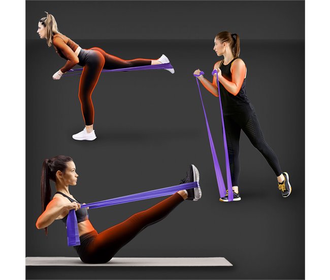 Conforama Banda De Resistencia Pilates 5 Lb – 15 Lb Cinta Elástica Goma Fitness Gridinlux