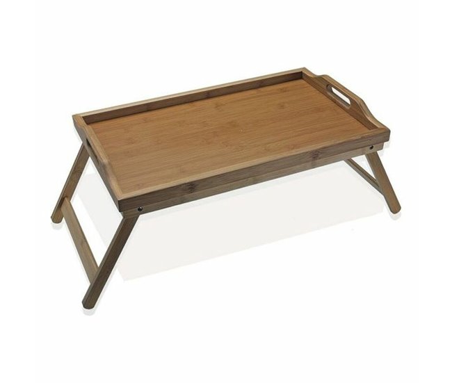 Conforama Bandeja de Cama Plegable Versa Madera Bambú (30 x 23 x 50 cm)
