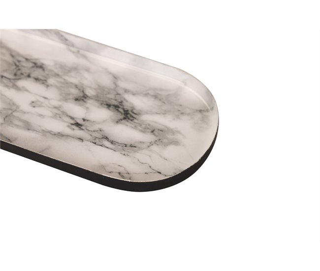 Conforama Bandeja Metal Dorada Efecto Marmol 30x14x2 Cm