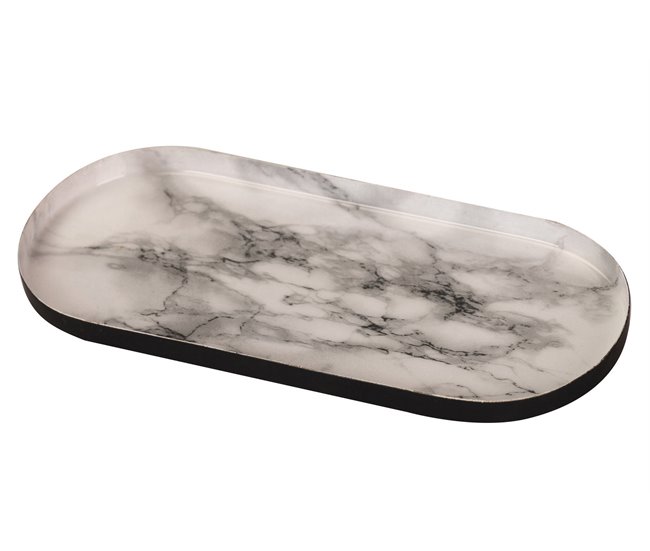 Conforama Bandeja Metal Dorada Efecto Marmol 30x14x2 Cm
