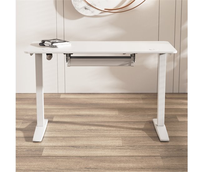 Conforama Bandeja Portacables De Escritorio Skegness Metal 55x18x12cm - Blanco [pro.tec]