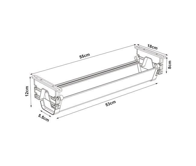 Conforama Bandeja Portacables De Escritorio Skegness Metal 55x18x12cm - Blanco [pro.tec]