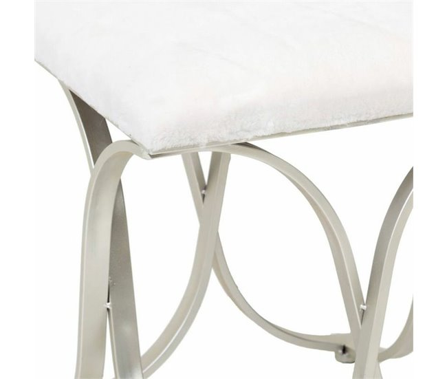 Conforama Banqueta Alexandra House Living Champán Metal Esponja Madera MDF 41 X 47 X 41 Cm