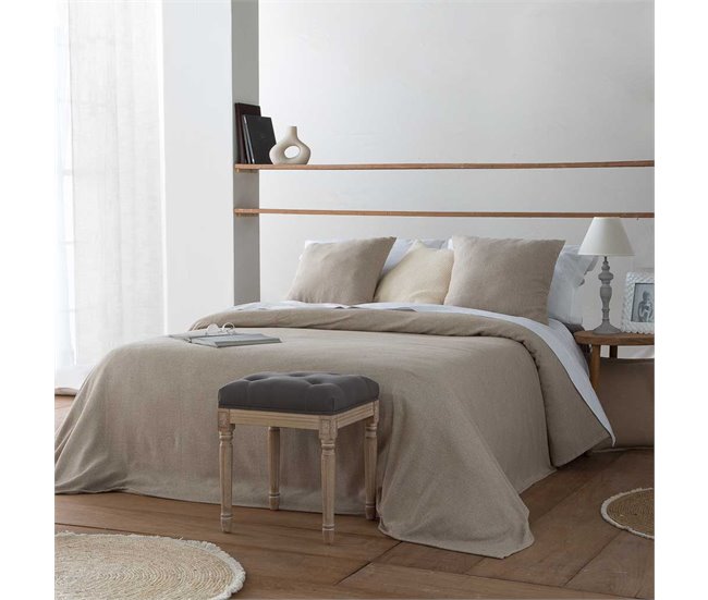 Conforama Banqueta Alexandra House Living Gris Goma Madera 41 X 48 X 41 Cm