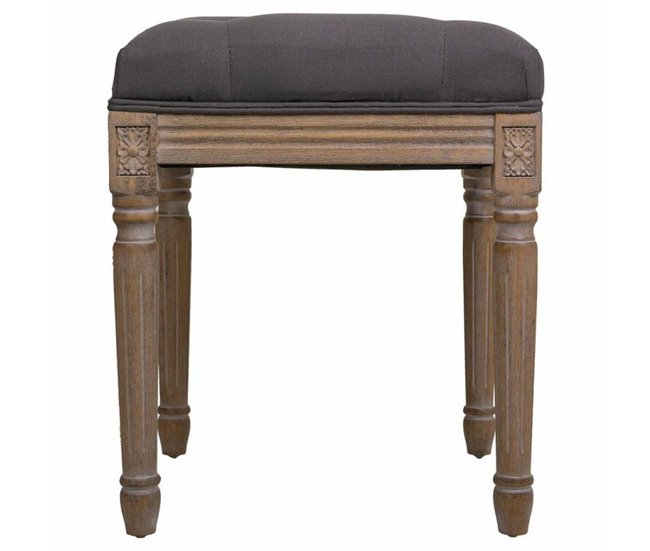 Conforama Banqueta Alexandra House Living Gris Goma Madera 41 X 48 X 41 Cm