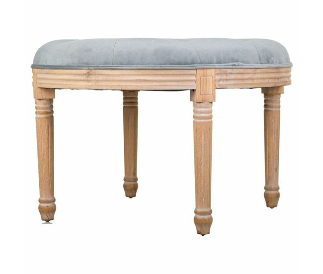 Conforama Banqueta Alexandra House Living Gris Goma Madera 70 X 47 X 70 Cm