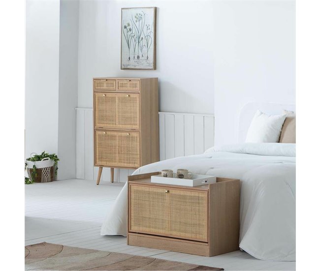 Conforama Banqueta Alexandra House Living Natural Madera MDF 38 X 53 X 80 Cm Zapatero