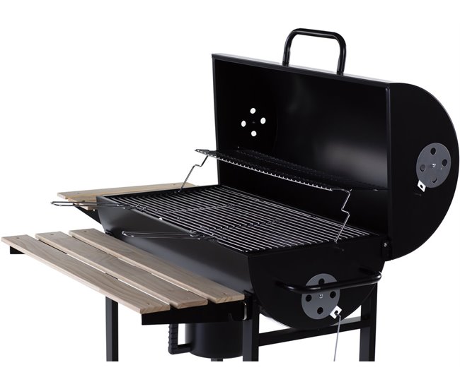 Conforama Barbacoa A Carbón "King" - 95 X 63 X 105 Cm - Negro