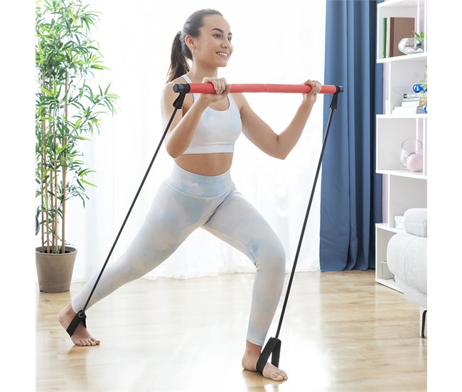 Conforama Barra De Fitness Con Bandas Elásticas Y Guía De Ejercicios Resibar InnovaGoods