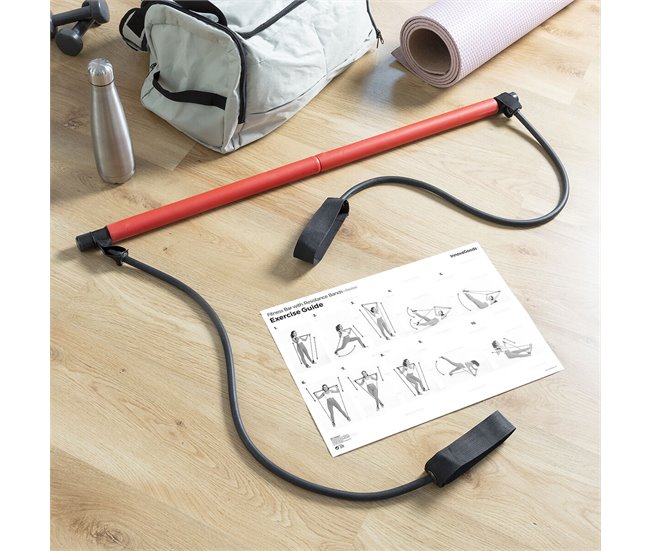 Conforama Barra De Fitness Con Bandas Elásticas Y Guía De Ejercicios Resibar InnovaGoods