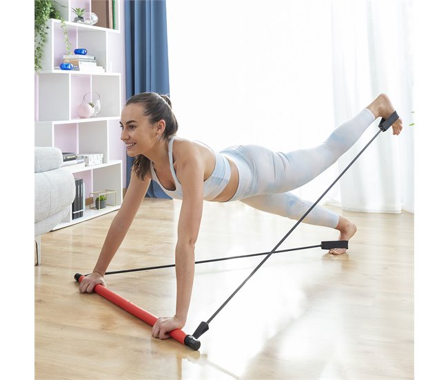 Conforama Barra De Fitness Con Bandas Elásticas Y Guía De Ejercicios Resibar InnovaGoods