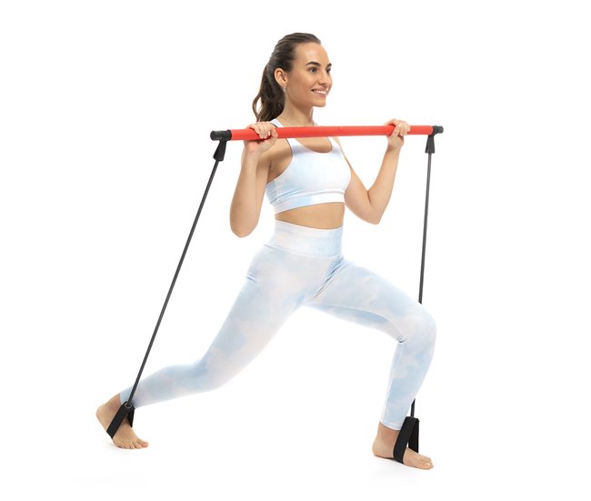 Conforama Barra de Fitness con Bandas Elásticas y Guía de Ejercicios Resibar InnovaGoods