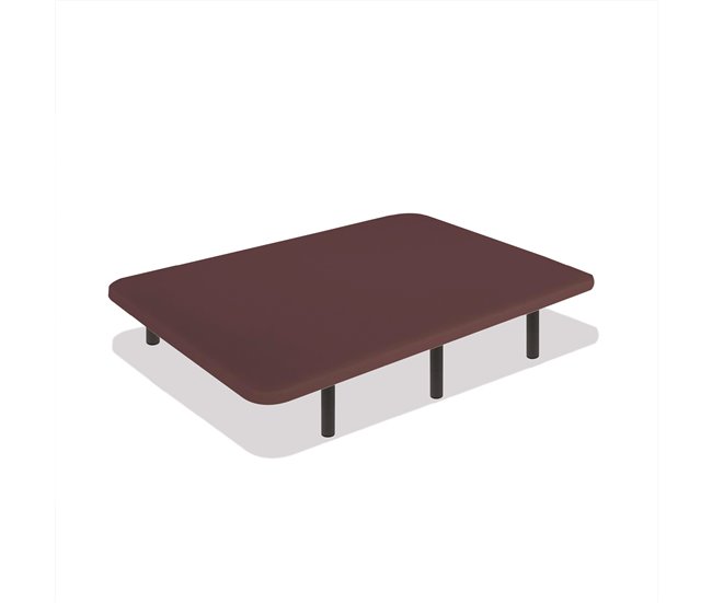Conforama Base Tapizada Choco 90 x 190 cm DreamNite Tejido 3D Antideslizante Estructura 30x40mm 5 Barras Transversales Con Patas 30cm