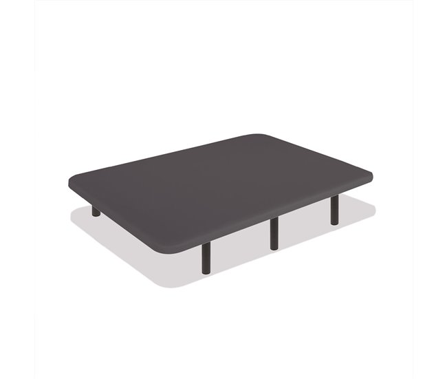 Conforama Base Tapizada Gris 80 x 180 cm DreamNite Tejido 3D Antideslizante Estructura 30x40mm 5 Barras Transversales Con Patas 35cm
