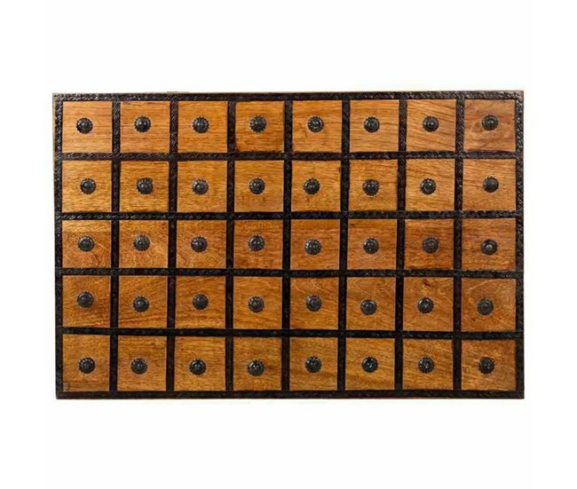Conforama Baúl Alexandra House Living Marrón Metal Madera De Mango 40 X 30 X 60 Cm Estilo Artesanal