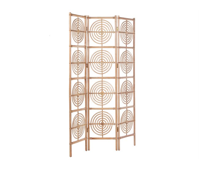 Conforama Biombo 3 Paneles De Ratán Beige/natural 117 X 180 Cm ALTAMURA