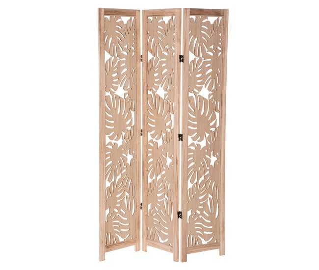 Conforama Biombo de hojas de palmera naturales beige