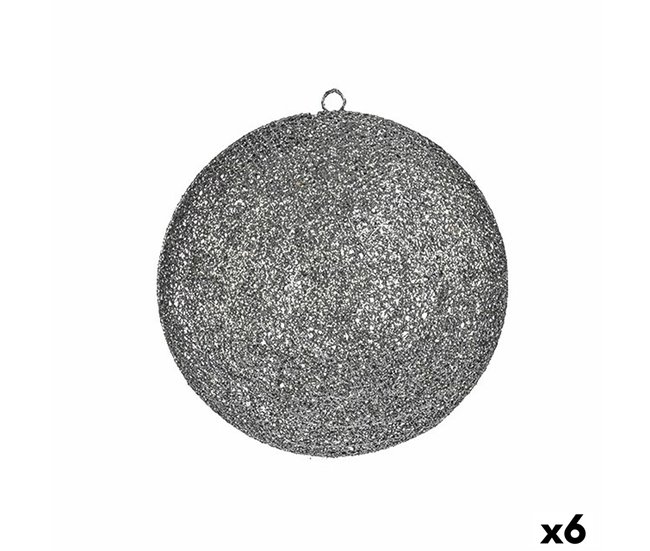 Conforama Bola Decorativa Gris Metal Plástico (6 Unidades)