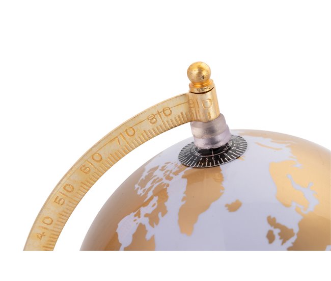 Conforama Bola Del Mundo Aluminio Dorado 18x15x30 Cm