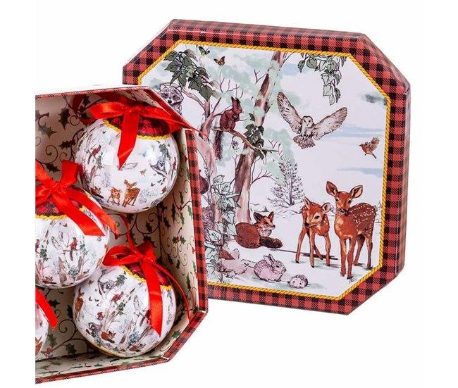Conforama Bolas De Navidad Multicolor Papel Polyfoam Animales 7 5 X 7 5 X 7 5 Cm (5 Unidades)