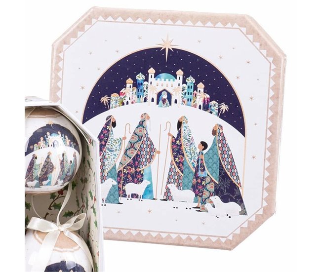 Conforama Bolas De Navidad Multicolor Polyfoam Reyes Magos 7 5 X 7 5 X 7 5 Cm (5 Unidades)