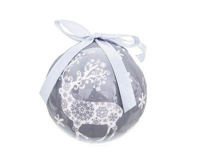 Conforama Bolas De Navidad Plateado Plata Papel Polyfoam Ciervo 7 5 X 7 5 X 7 5 Cm (14 Unidades)