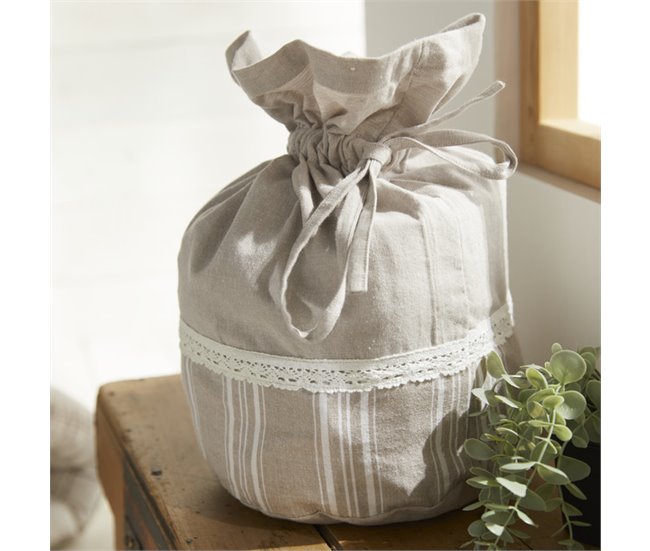 Conforama Bolsa De Algodón Con Apliques Y Estampada. M/HomeLino.05 25x40cm